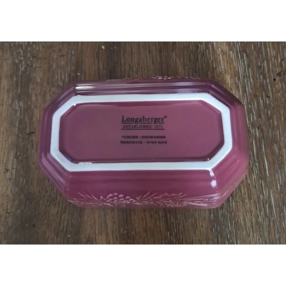 Longaberger Pottery Paprika Mini Small Loaf Bread Pan Woven Traditions